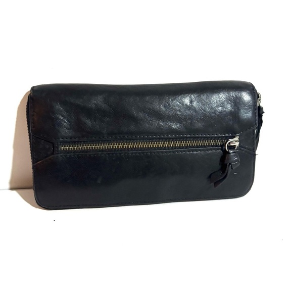 Botkier village distressed Black Leather Wallet - Picture 2 of 4
